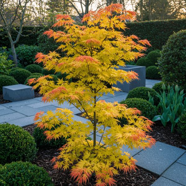 Japanse Esdoorn - Acer palmatum Orange Dream - Oranje - 2 Planten - Bladverliezend