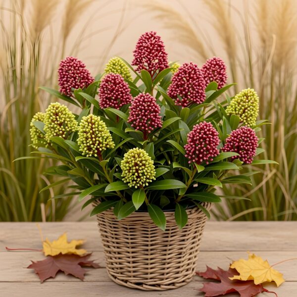 thumbnail_6000-1278.jpg Skimmia japonica Festival - Bloem Wit & Rood - 15+ Bloemen - Winterhard