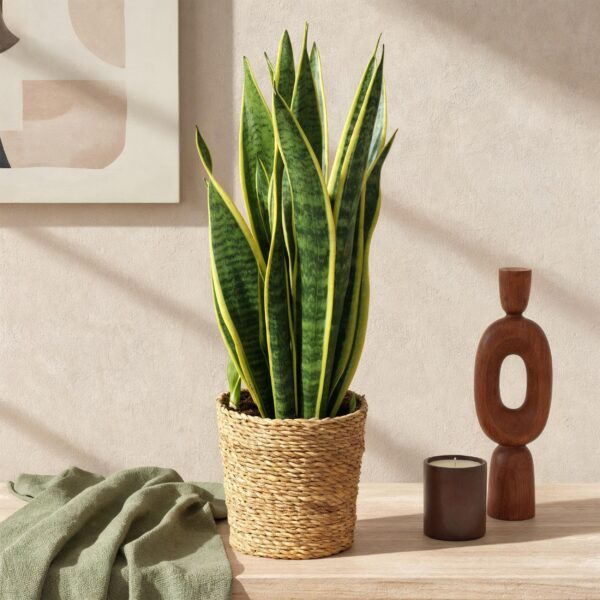 Sansevieria Laurentii - Vrouwentong - Weinig onderhoud - Groen