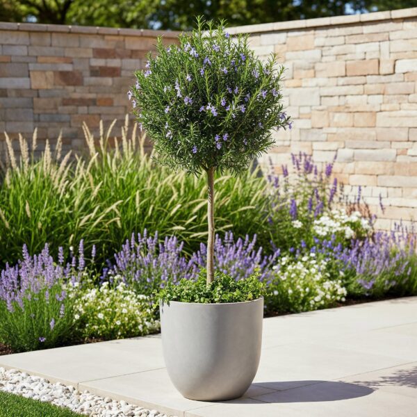 Rosmarinus officinalis - Terras Plant - Bladhoudend - Winterhard - Paarse Bloem