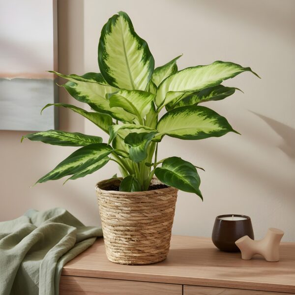 Diefenbachia Camilla - Dieffenbachia - Weinig onderhoud - Groen - 2 Planten