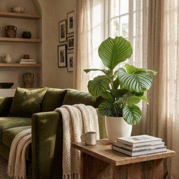 Calathea Orbifolia met Viber wit