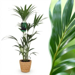 Howea Forsteriana - Kentia Palm - Weinig Onderhoud - Groen - met Mand