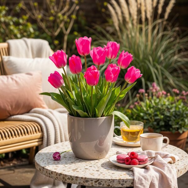 Bloembollen - Tulp Triumph Pink - Roze - 15 stuks - Bolmaat 11/12