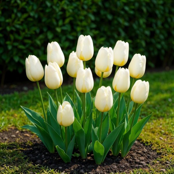 Bloembollen - Tulp Triumph White - Wit - 15 stuks - Bolmaat 11/12