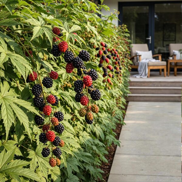 thumbnail_6000-2413.jpg Groenblijvende Braam - Rubus Thornless Evergreen - Winterhard - 3 Planten