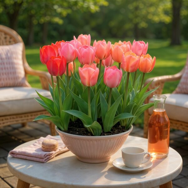 thumbnail_6000-2423.jpg Tulipa Pink - Red - Tulp - Roze en Rood - Voorjaarsbloeier - Bolmaat 10/12 | 40 stuks