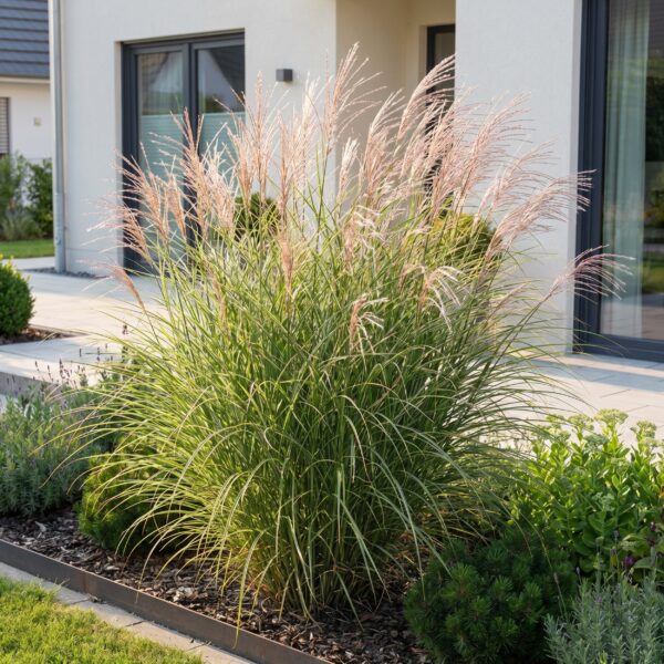 Miscanthus sin. Morning Light - Pampusgras - Met Pluim - Zilver - 6 Planten