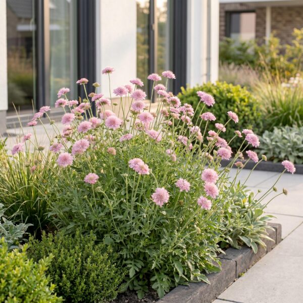 thumbnail_6000-1448.jpg Scabiosa col. Pink Mist - Duifkruid - Bijen en Vlinderlokkers - Roze - 12 Planten