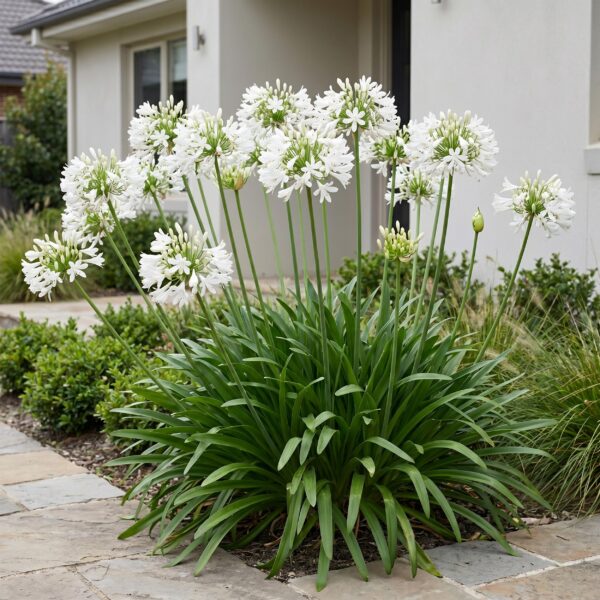 thumbnail_6000-1688.jpg Agapanthus africanus Albus - Afrikaanse Lelie - Bijen en Vlinderlokkers - Wit - 6 Planten