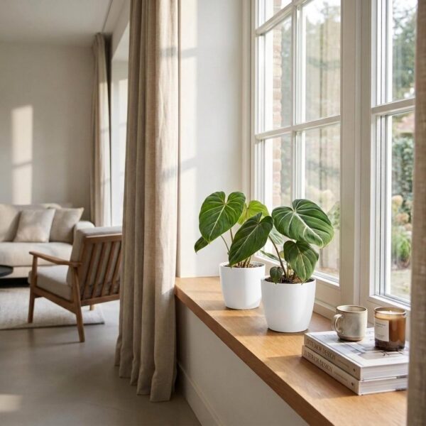 thumbnail_6000-302.jpg Philodendron Gloriosum - Glorie Philodendron - met Potter Wit