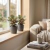 Calathea Makoyana - Pauwenplant - met Potter Grijs