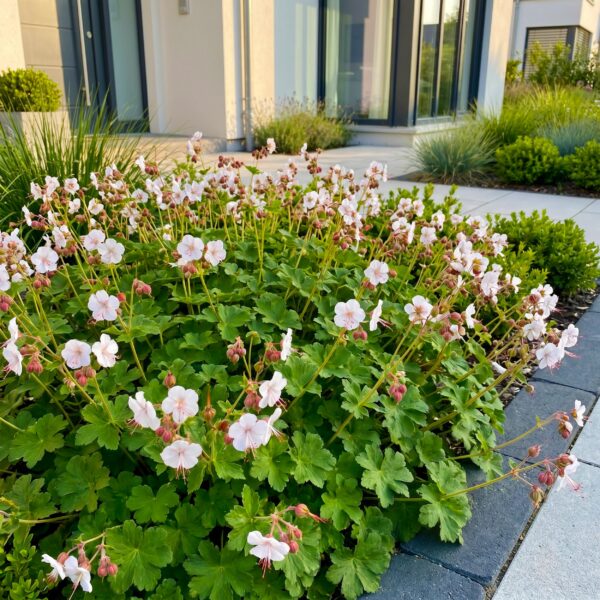 thumbnail_6000-4300.jpg Geranium macr. Spessart - Ooievaarsbek - Bodembedekkend - Wit-Roze