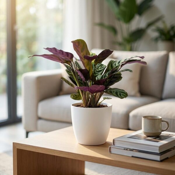 thumbnail_6000-87.jpg Ctenanthe Burle Marxii - Visgraatplant - 2 Planten - met Potter Wit