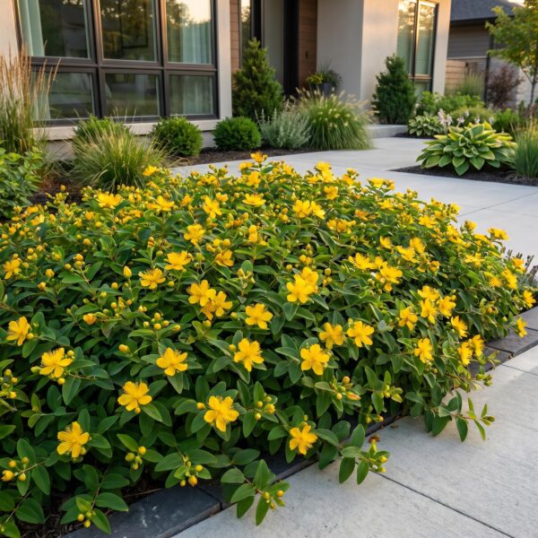 Hypericum calycinum - Sint-Janskruid - Bijen- en vlinderlokkers - Geel - 12 Planten