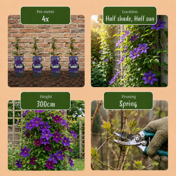 thumbnail_6000-113.png Clematis The President - Bosrank De President - Paars - Klimplant