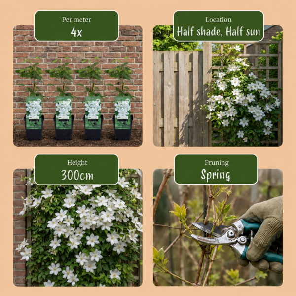 thumbnail_6000-131.png Clematis Jackmanii Huldine - Bosrank - Wit - Klimplant