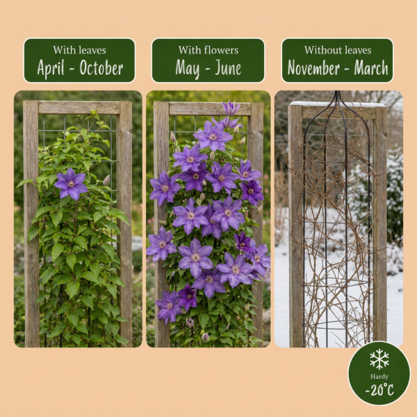 Clematis Multi Blue - Bosrank - Blauw - Klimplant | 6 stuks
