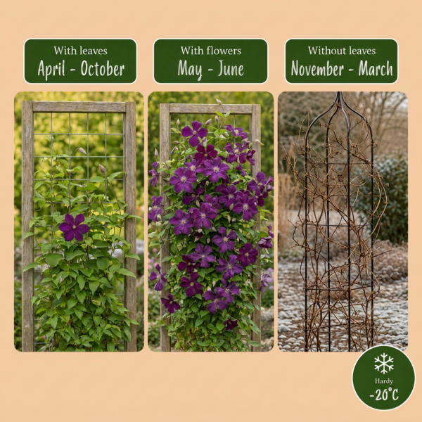 thumbnail_6000-174.png Clematis Viticella Polish Spirit - Bosrank - Paars - Klimplant | 6 stuks
