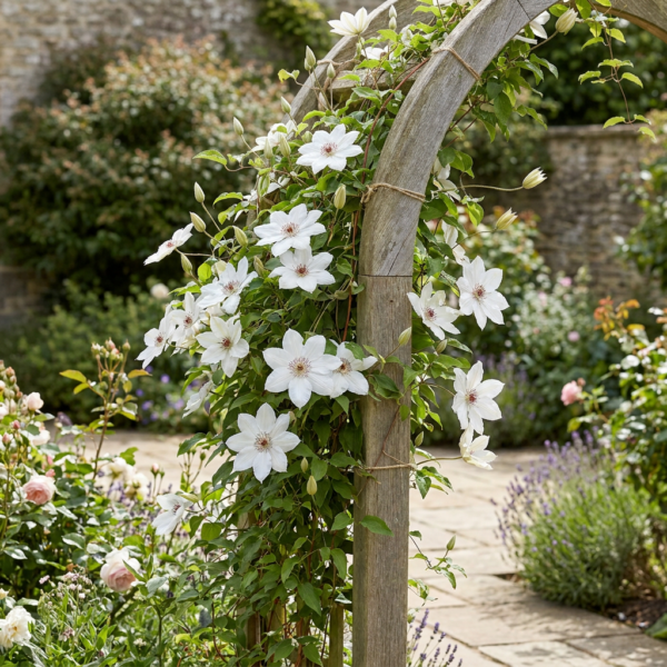 thumbnail_6000-184.png Clematis Miss Bateman - Clematis Miss Bateman - Wit - Klimplant | 6 stuks