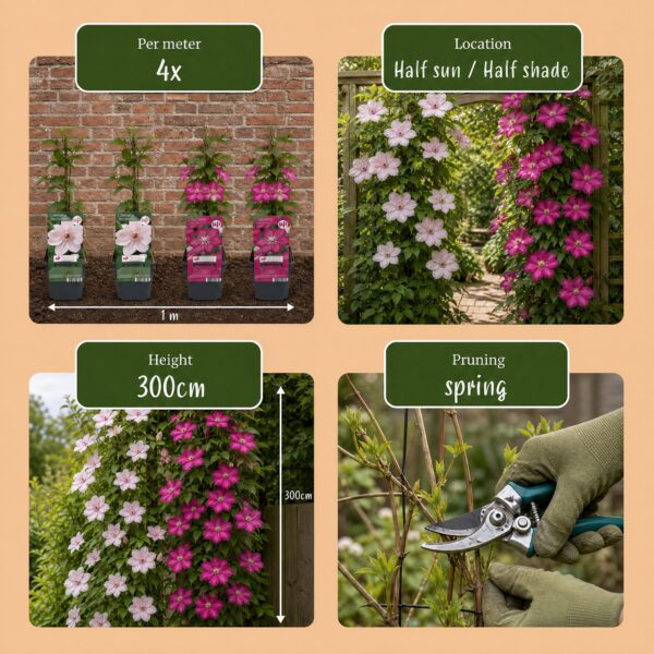 thumbnail_6000-27.jpg Clematis Duo Pink & White - Bosrank - Wit - Roze - Klimplant | 12 stuks